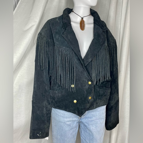 Women’s Fringe Biker Jacket. - Picture 2 of 6